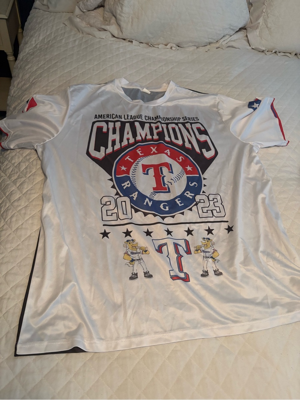 Texas Rangers 2023 Champions Graphic Tee - White